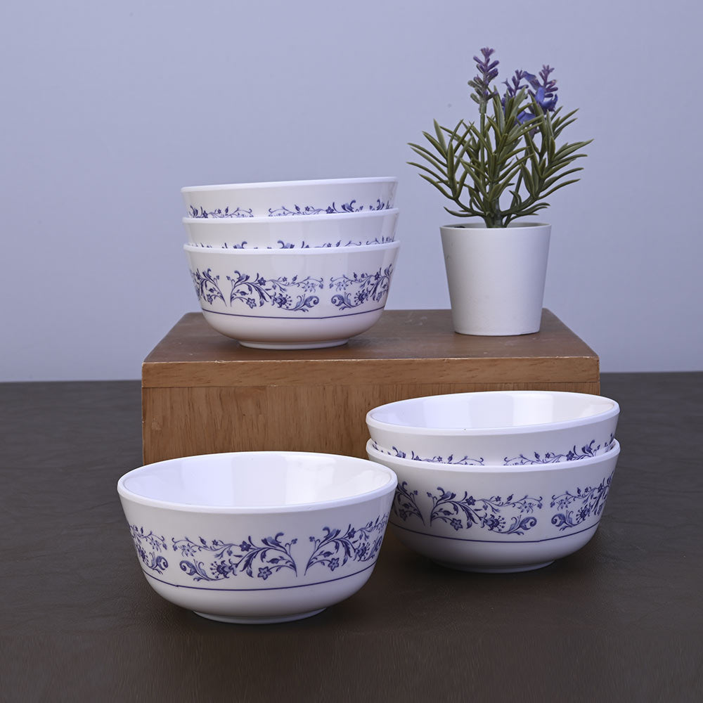 12pc Soup Bowl with Spoon Set - Blue Pottery