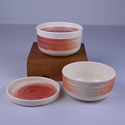 23 pc Dinner Set Dome - Spin (Green Base)