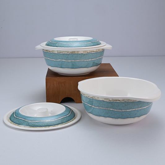 4 pc Serving Bowl with Lid Set 19 cm - Ancient Sea