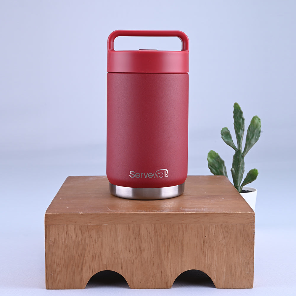 Treat SS Vacuum Lunch Pot 540 ml - Cherry