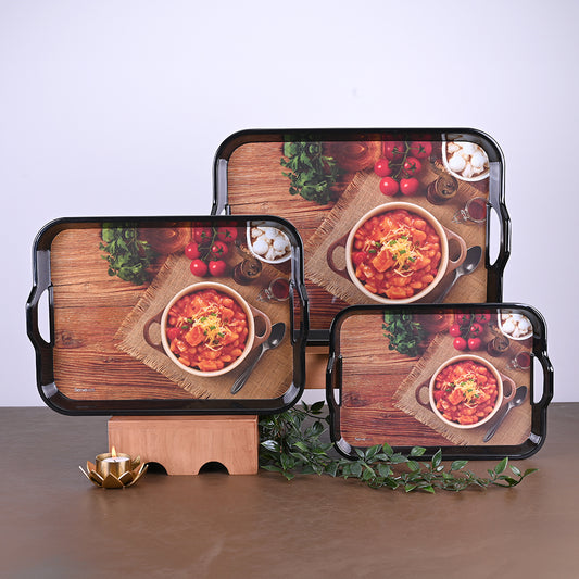 3 pc Handy Trays Set - Baked Beans