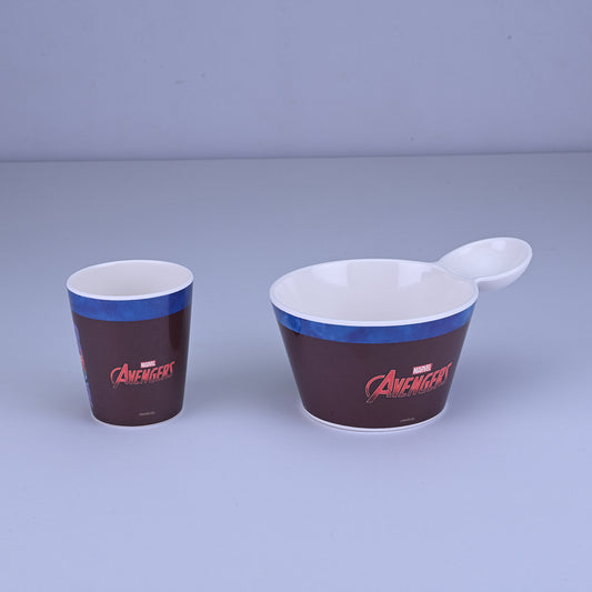 2 pc Fries Bowl & Glass Set - Avengers