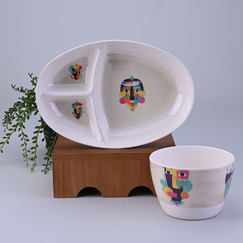 Boat 3 Part and Sydney Bowl Medium Sanskriti Set 2 pc - Vanvas