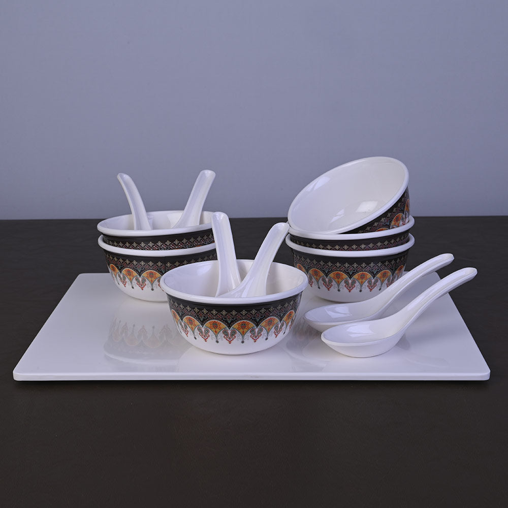 12 pc Soup Bowl with Spoon Set - Jashn