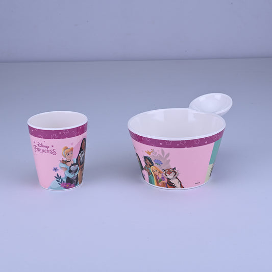 2 pc Fries Bowl & Glass Set - Princess