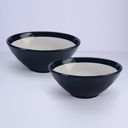 2 pc Ramen Bowl Set Dual - Dot + Navy