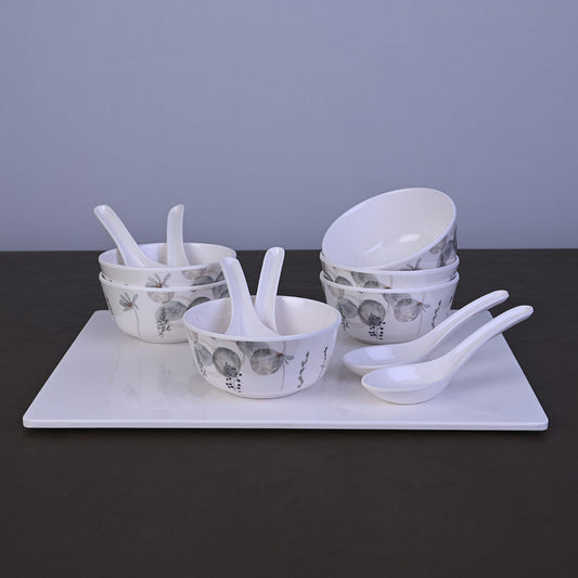 12pc Soup Bowl with Spoon Set - Zinnia