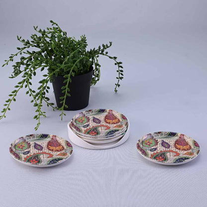 Coaster with Stand Sanskriti Set 6 pc 10 cm - Kairi