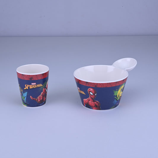 2 pc Fries Bowl & Glass Set - Spiderman