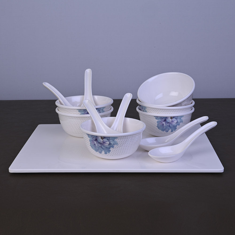 12pc Soup Bowl With Spoon Set - Camellia