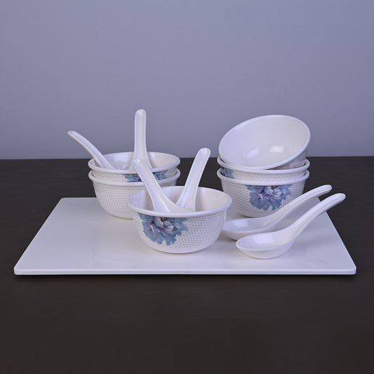 12pc Soup Bowl With Spoon Set - Camellia