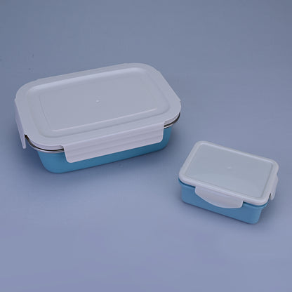 Bite Single Wall Lunch Box with Container 1000 ml - Blue