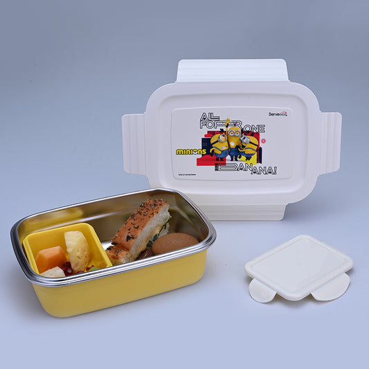 2 pc Osaka Bottle & Lunch Box With Container Set - Minions
