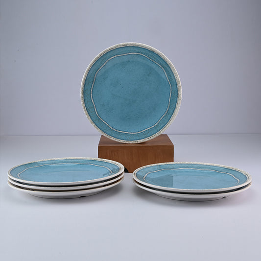 6 pc Dinner Plate Set 27 cm - Ancient Sea