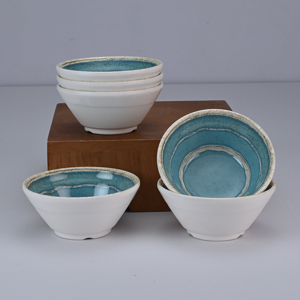 6 pc Veg Bowl Set 11 cm - Ancient Sea