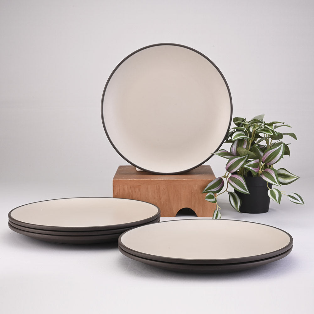 Small Plate Set 6pc Two Tone 18.2 cm - Terraclay + Brown