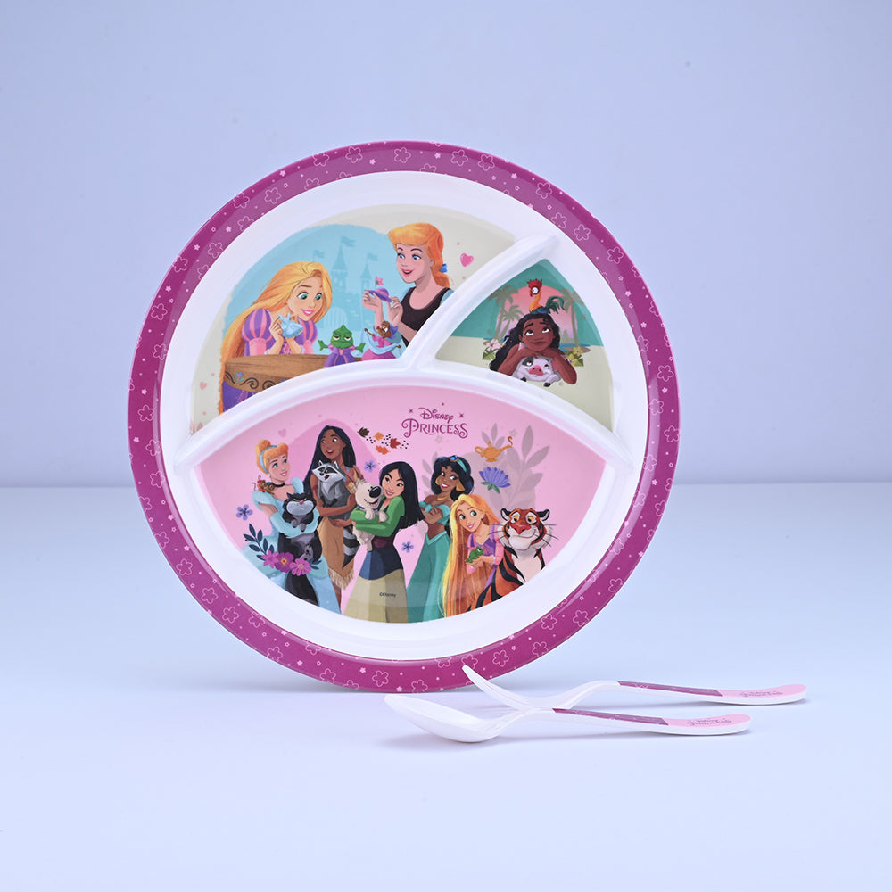 3 pc Rd 3Plate Fork & Spoon Set - Princess