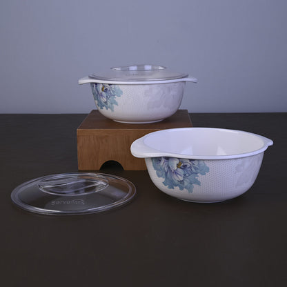 4 pc Serving Bowl with Lid Set 19 cm - Camellia