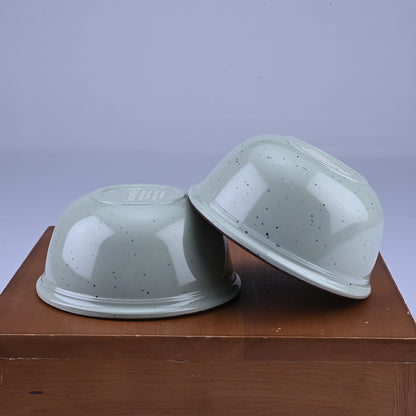 6 pc Veg Bowl Set Gravel 10.5 cm - Dot Green