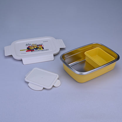 Bite Single Wall Lunch Box with Container 650 ml - Minions