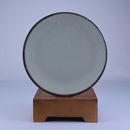 6 pc Dinner Plate Set Gravel 27 cm - Dot Green