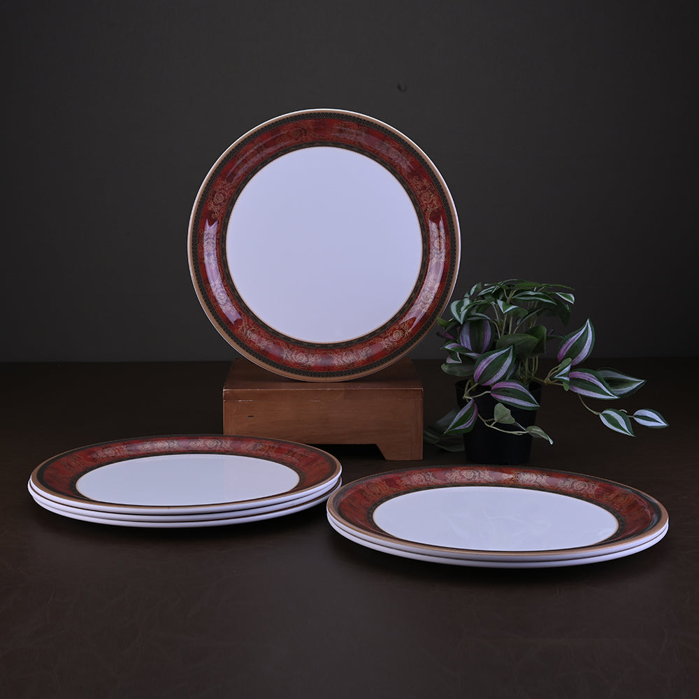 18 pc Buffet Set Gold - Mughal Art Maroon