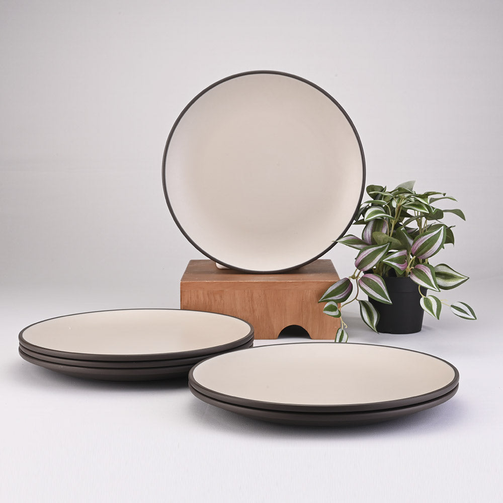 31 pc Dinner Set  2Tone - Terraclay + Brown