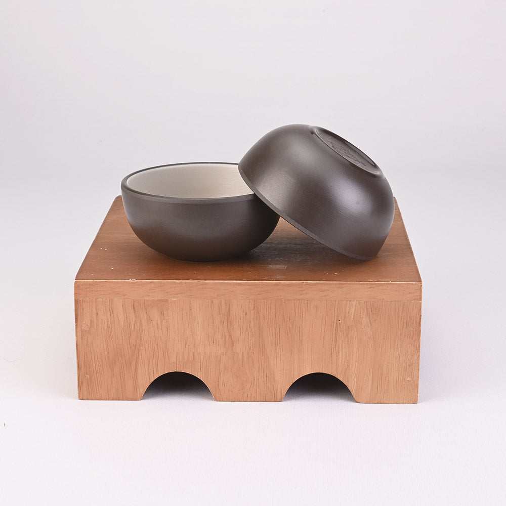 Soup Bowl Set 6pc Two Tone 12.3 cm - Terraclay + Brown