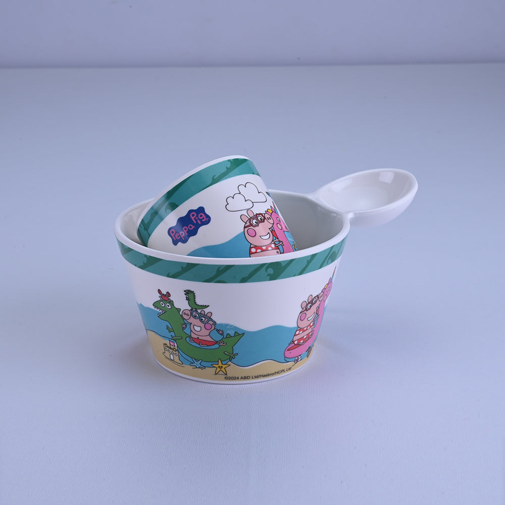 2 pc Fries Bowl & Glass Set - Peppa Pig