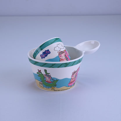 2 pc Fries Bowl & Glass Set - Peppa Pig