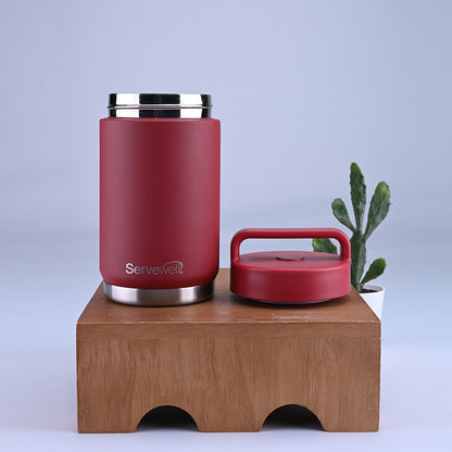 Treat SS Vacuum Lunch Pot 540 ml - Cherry