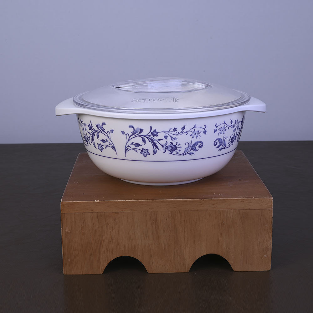 4 pc Serving Bowl with Lid Set 19 cm - Blue Pottery