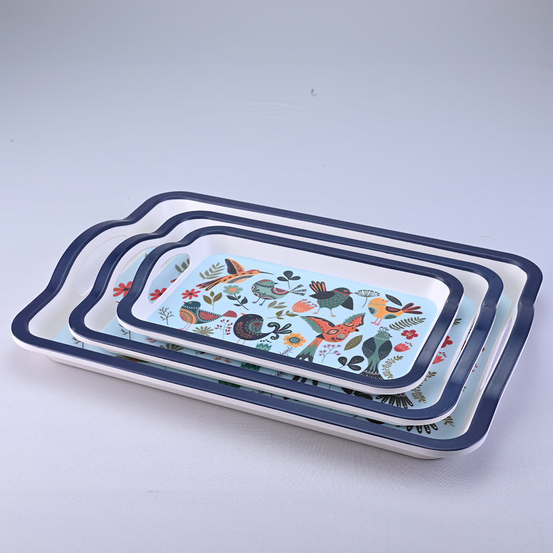 3 pc Sturdy Trays Set - Panchi