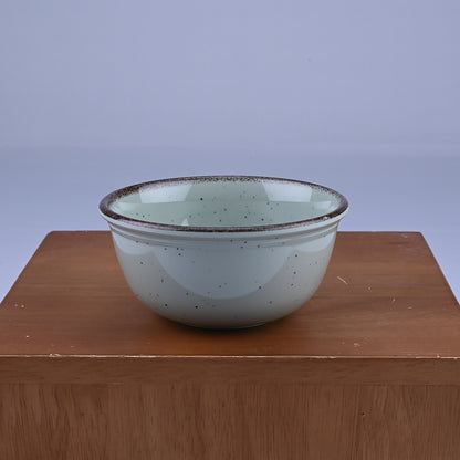 6 pc Veg Bowl Set Gravel 10.5 cm - Dot Green