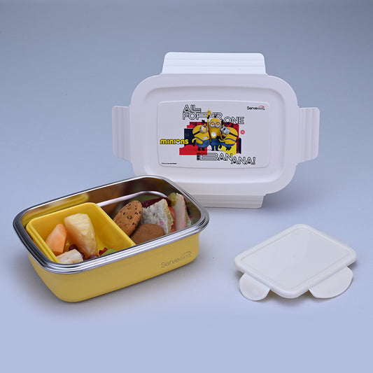 2 pc Bali Bottle & Lunch Box With Container - Minions
