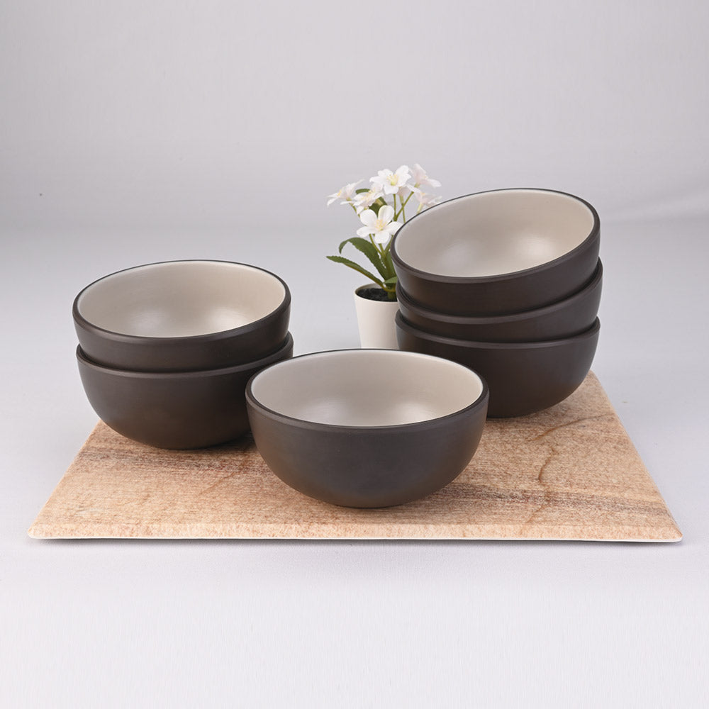 31 pc Dinner Set  2Tone - Terraclay + Brown