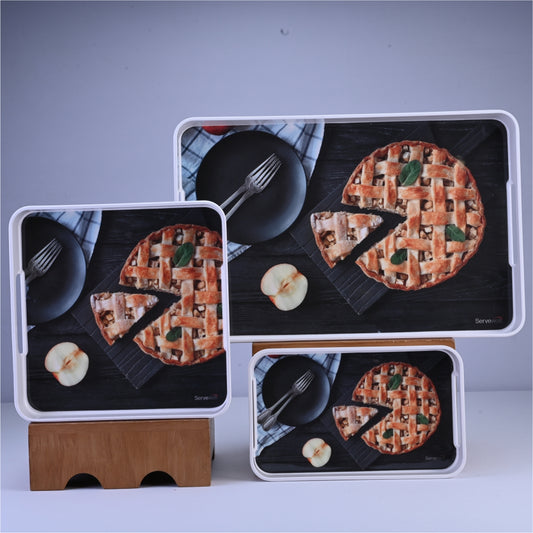 3 pc Tray Set Splendor - Pie