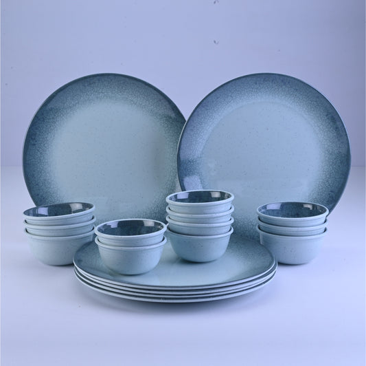 18 pc Dinner Set Gravel - Dot Blue