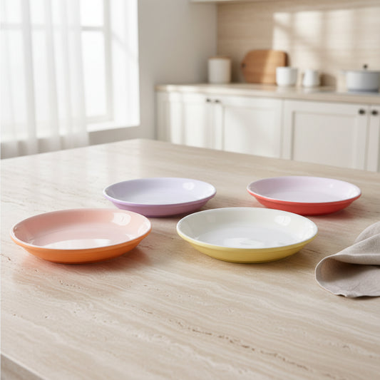 4 pc Snack Plate Set 17 cm Twin - Multi