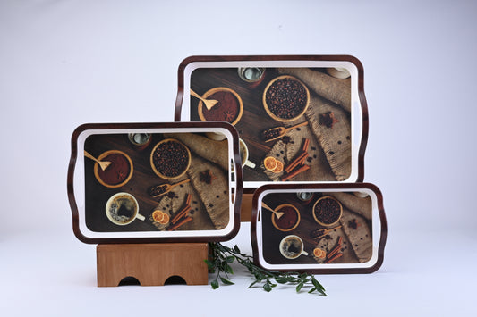 3 pc Sturdy Trays Set - Dalchini