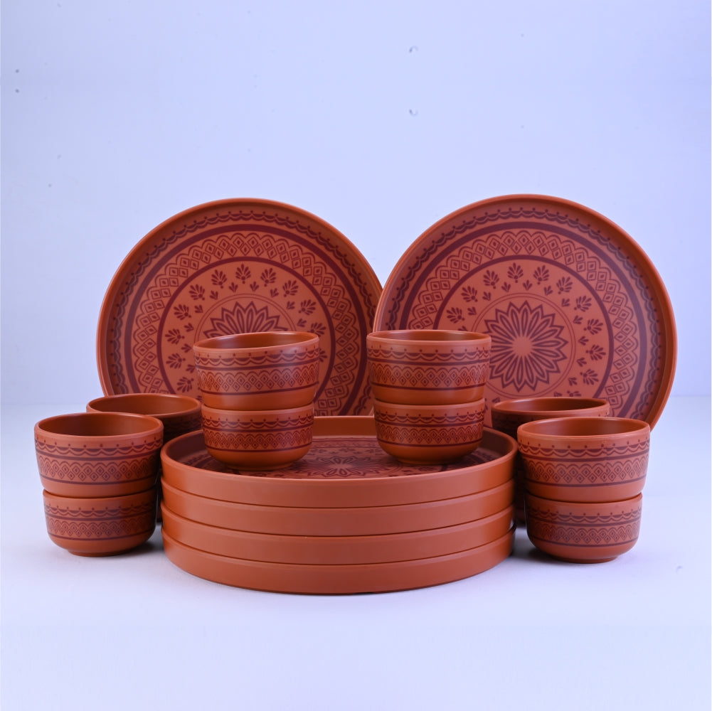 18 pc Dinner Set Thali - Kolam