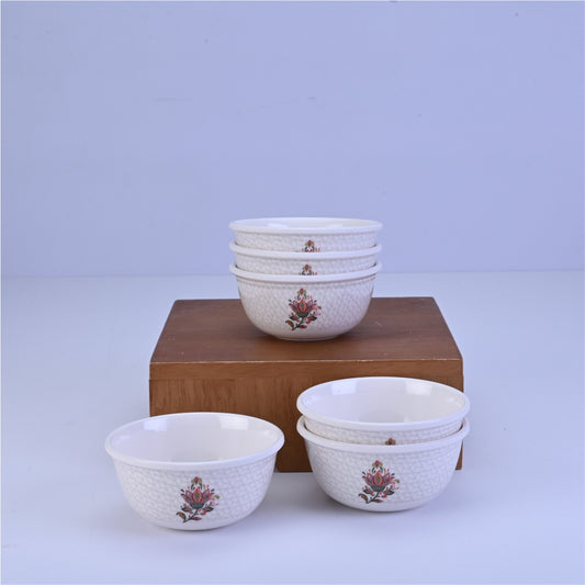6 pc Veg Bowl Set Arch 10.5 cm - Phulkari