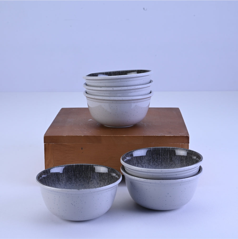 18 pc Dinner Set Gravel - Dot Silver