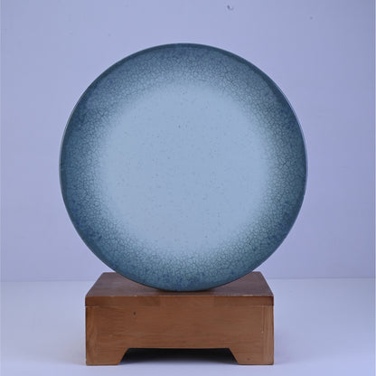 6 pc Dinner Plate Set Gravel 27 cm - Dot Blue