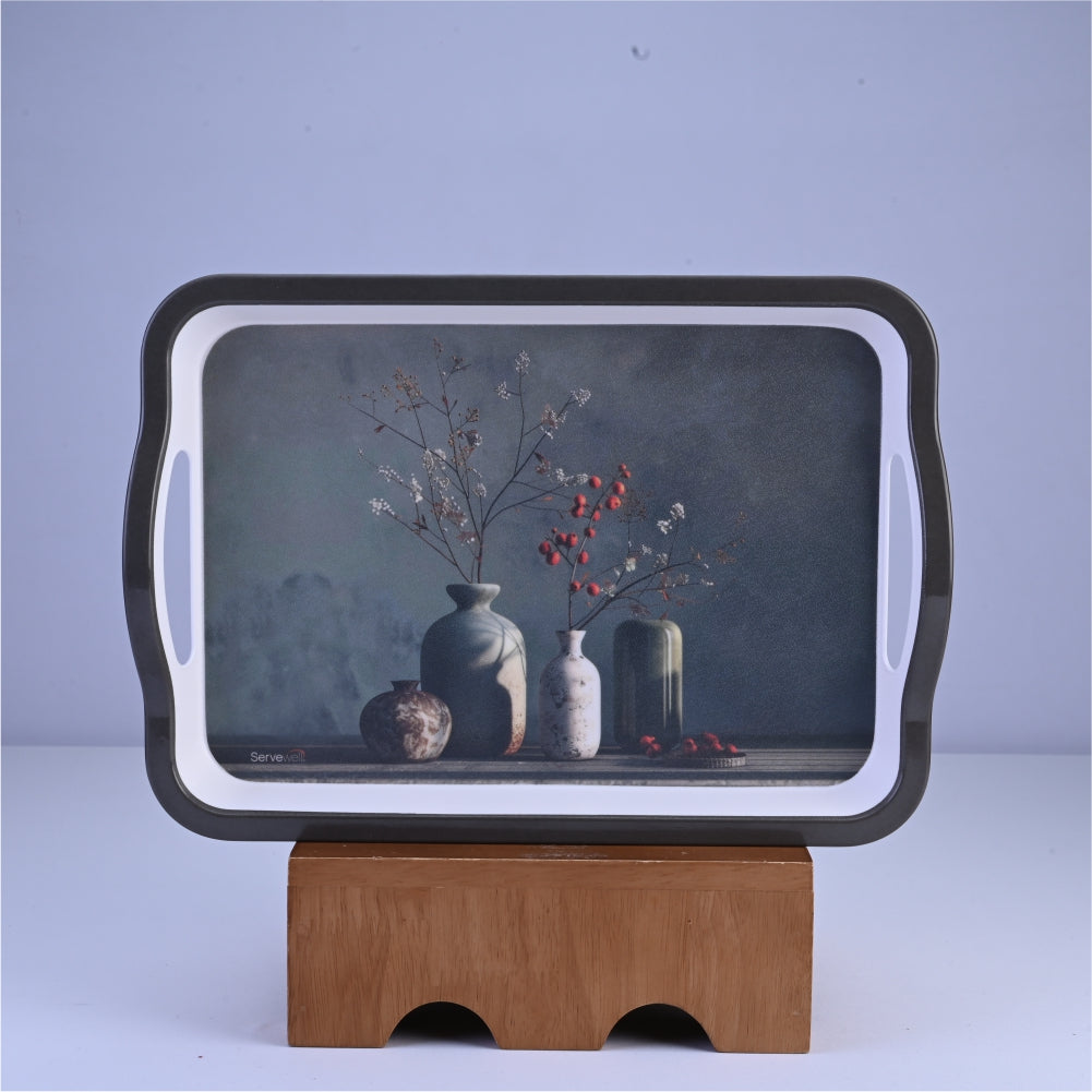 3 pc Tray Set Sturdy - Vase Art