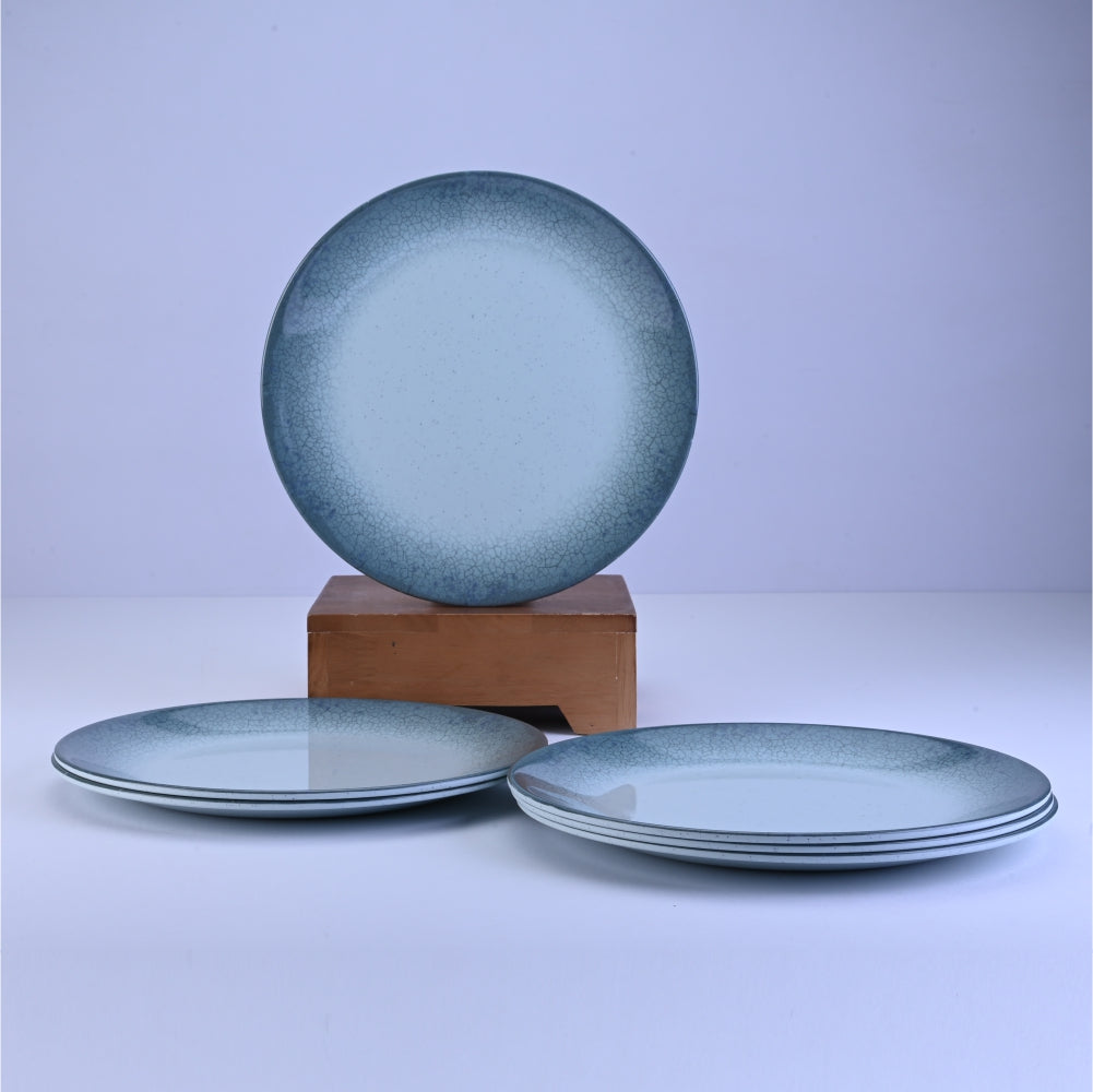 18 pc Dinner Set Gravel - Dot Blue
