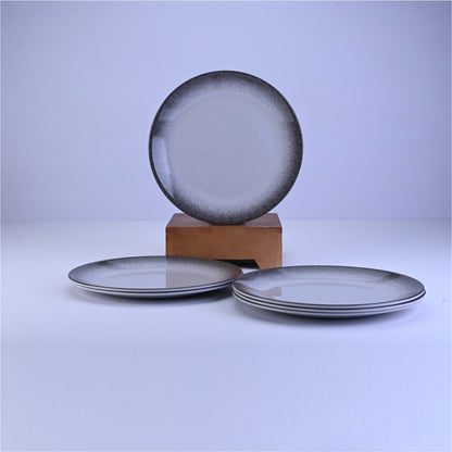 18 pc Dinner Set Gravel - Dot Silver