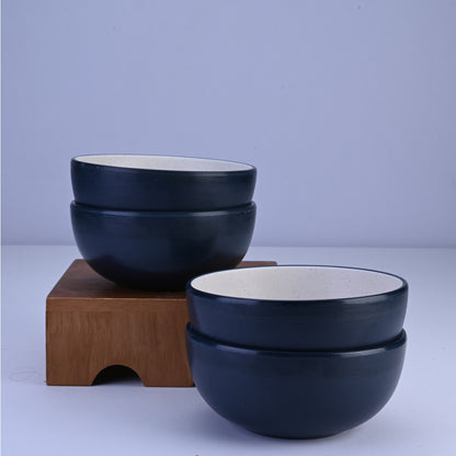 31 pc Dinner Set 2 Tone - Navy and Dot Cream