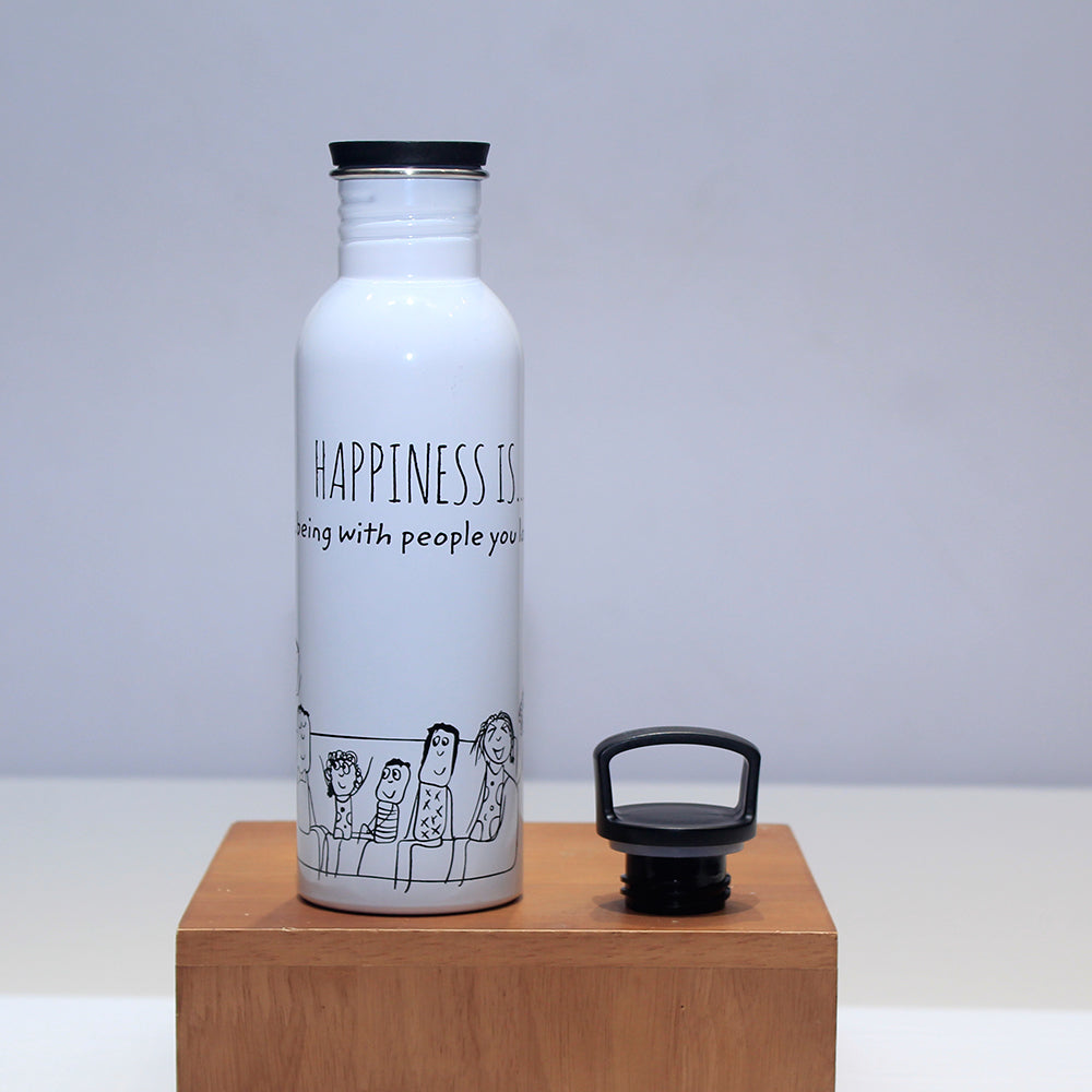 Striker SS Single Wall Bottle 800 ml - Happiness Is SWhite