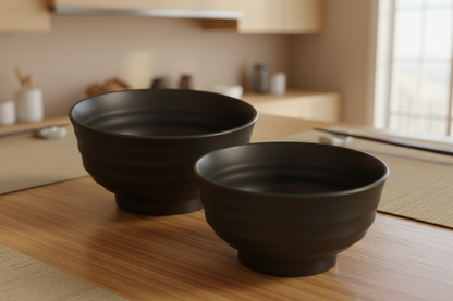 2 pc Ramen Bowl Set Persian - Black